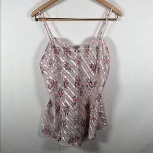 Floral Y2K Sweetheart Neck Strappy Camisole Top